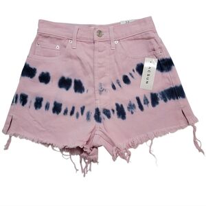 PacSun | Tie Dye Ultra High Waisted Vintage Cutoff Jean Shorts Pink Blue NWT